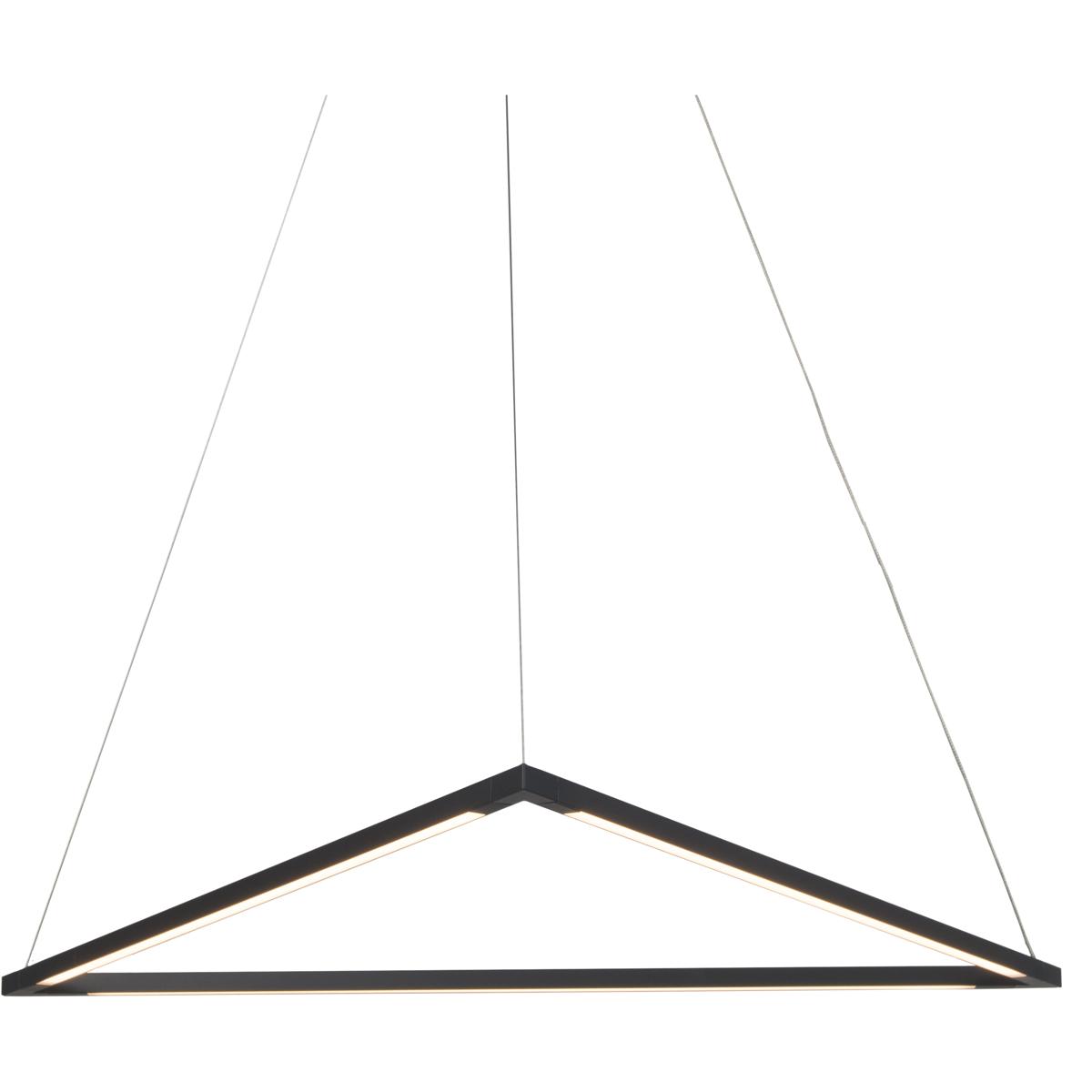 Koncept ZBP-24-T-SW-MTB-CNP Z-Bar LED 22.88 inch Matte Black Pendant Ceiling Light, Triangle